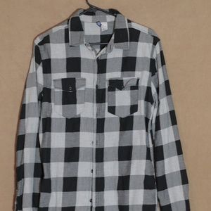 " Divided " Flannel Button Up